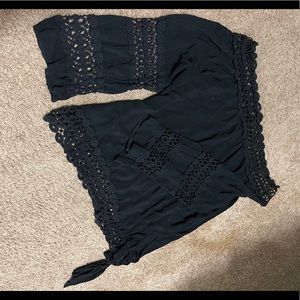 Black “lace” halter top